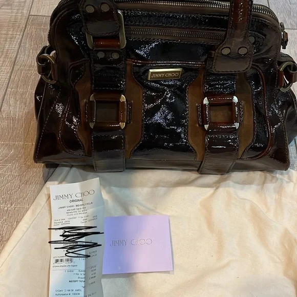 COPY - Authentic Jimmy Choo Malena satchel bag brown - Picture 2 of 5